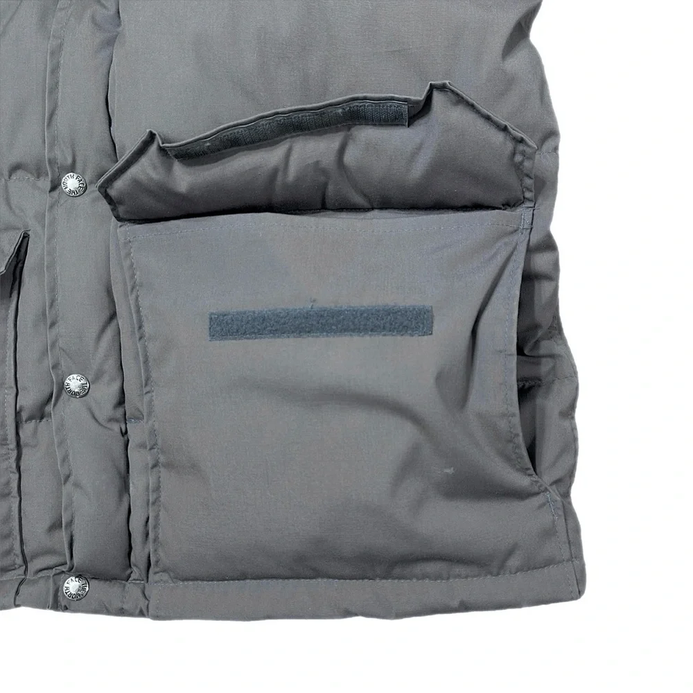 The North Face Vintage Grey Down/Duvet Sierra Hooded Parka Jacket In Size L